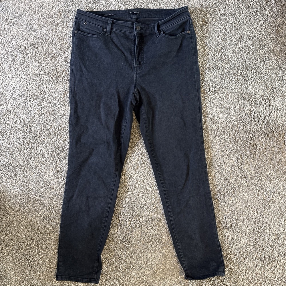 Talbots Women's Signature Slim Ankle Jeans Black Size 10